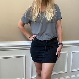 Forever 21 Black Jean Skirt